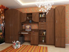 Буратино Детская Комплект мебели (Орех) в Саратове - saratov.katalogmebeli.com | фото