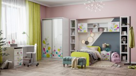 Детская комната Флер (Белый/корпус Выбеленное дерево) в Саратове - saratov.katalogmebeli.com | фото