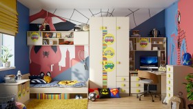 Детская комната Клаксон (Бежевый/корпус Клен) в Саратове - saratov.katalogmebeli.com | фото