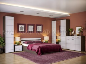 Спальня Нэнси (Венге/Белый глянец) в Саратове - saratov.katalogmebeli.com | фото