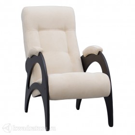 Кресло для отдыха Неаполь Модель 9 без лозы (Венге-эмаль/Ткань Ваниль Verona Vanilla) в Саратове - saratov.katalogmebeli.com | фото 1