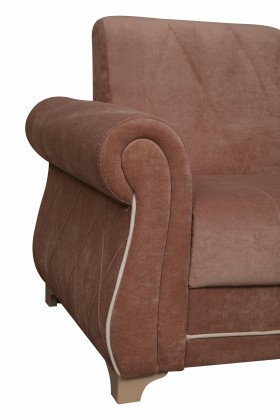 Кресло для отдыха "Порто" (велюр киви корица / микровельвет крем) в Саратове - saratov.katalogmebeli.com | фото 3
