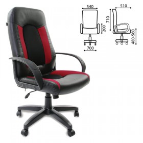 Кресло офисное BRABIX Strike EX-525 (черно-красный) в Саратове - saratov.katalogmebeli.com | фото