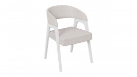 Кресло «Техас 1» (Белый матовый/Шенилл Estetica Vanille №220) в Саратове - saratov.katalogmebeli.com | фото