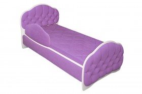 Кровать 170 Гармония 67 Светло-фиолетовый (мягкий бортик) в Саратове - saratov.katalogmebeli.com | фото