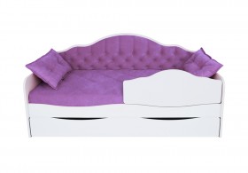 Кровать 190 серии Иллюзия Лайт 1 ящик 32 Фиолетовый (подушки) в Саратове - saratov.katalogmebeli.com | фото