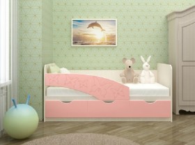 Кровать Бабочки 1,6м (Розовый металлик) в Саратове - saratov.katalogmebeli.com | фото 1