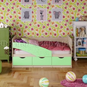 Кровать Бабочки 1,6м (Салат матовый) в Саратове - saratov.katalogmebeli.com | фото