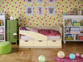 Кровать Бабочки 1,6м (Ваниль матовый) в Саратове - saratov.katalogmebeli.com | фото