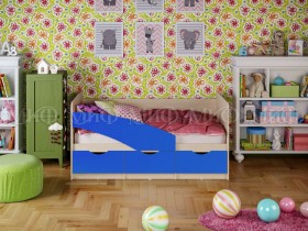 Кровать Бабочки 2,0м (Синий матовый) в Саратове - saratov.katalogmebeli.com | фото 1