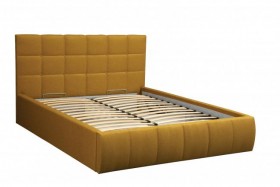 Кровать "Диана" ш. 1400 (Н=1010мм) (жаккард горчица) в Саратове - saratov.katalogmebeli.com | фото