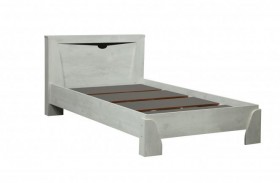 Кровать одинарная 33.07 с настилом "Лючия" (ш. 900)/(бетон пайн белый / венге / белый) в Саратове - saratov.katalogmebeli.com | фото