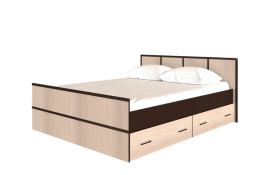 Кровать Сакура с настилом и ящиками 1,6 (Венге/Лоредо) в Саратове - saratov.katalogmebeli.com | фото