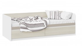 Кровать «Сканди» с 2 ящиками Дуб Гарден/Белый/Глиняный серый в Саратове - saratov.katalogmebeli.com | фото
