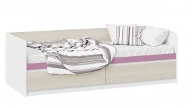 Кровать «Сканди» с 2 ящиками Дуб Гарден/Белый/Лиловый в Саратове - saratov.katalogmebeli.com | фото