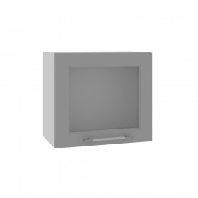 Квадро ВПГС 500 шкаф верхний горизонтальный со стеклом высокий (Лунный свет/корпус Серый) в Саратове - saratov.katalogmebeli.com | фото