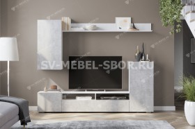 Мебель для гостиной МГС 4 (Белый/Цемент светлый) в Саратове - saratov.katalogmebeli.com | фото