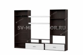 Мебель для гостиной МГС 7 Исполнение 1 Дуб Венге/Белый глянец в Саратове - saratov.katalogmebeli.com | фото