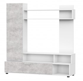 Мебель для гостиной "МГС 9" Белый / Цемент светлый в Саратове - saratov.katalogmebeli.com | фото