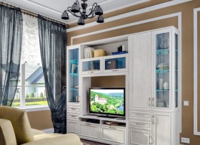 Модульная гостиная Флоренция (Дуб Сонома белый) в Саратове - saratov.katalogmebeli.com | фото
