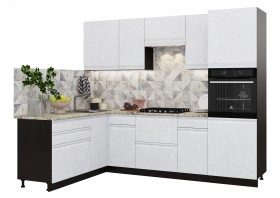 Модульная кухня Бруклин 2.8 м (Бетон белый/Венге) в Саратове - saratov.katalogmebeli.com | фото 12
