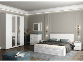Модульная спальня Барселона (Белый/Белый глянец) в Саратове - saratov.katalogmebeli.com | фото