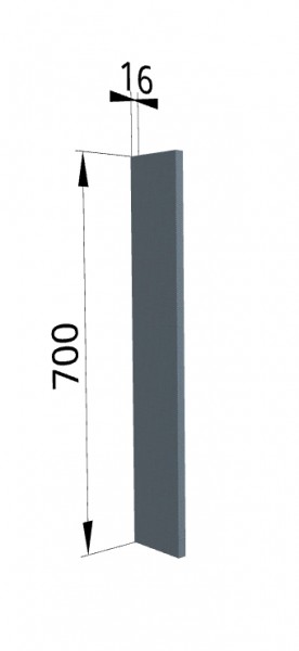 Панель торцевая ПТ 400 Квадро (для шкафа торцевого верхнего) Лунный свет в Саратове - saratov.katalogmebeli.com | фото