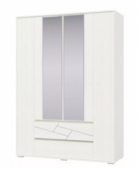Шкаф 4-х дверный с ящиками Аделина 1600 Рамух белый в Саратове - saratov.katalogmebeli.com | фото