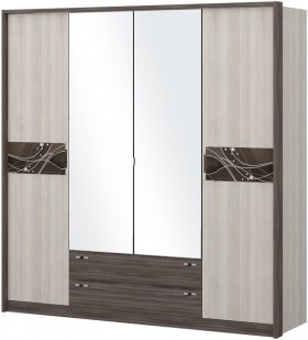 Шкаф четырехстворчатый с зеркалом Шк69.1 Николь в Саратове - saratov.katalogmebeli.com | фото