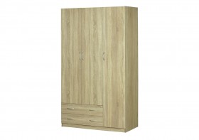 Шкаф для платья и белья 3-х дверный без зеркала Дуб Сонома в Саратове - saratov.katalogmebeli.com | фото