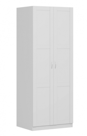 Шкаф двухдверный Пегас сборный белый в Саратове - saratov.katalogmebeli.com | фото