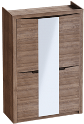 Шкаф трехдверный Соренто Дуб стирлинг/Кофе структурный матовый в Саратове - saratov.katalogmebeli.com | фото