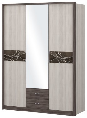 Шкаф трехстворчаты с зеркалом Шк68.1 Николь в Саратове - saratov.katalogmebeli.com | фото