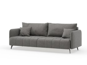 Валериан диван трёхместный прямой Стальной, ткань RICO FLEX 9292 в Саратове - saratov.katalogmebeli.com | фото